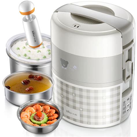 bear electric lunch box dfh a20d1|Bear Electric Lunch box, Mini Rice Cooker, 4 in 1 .